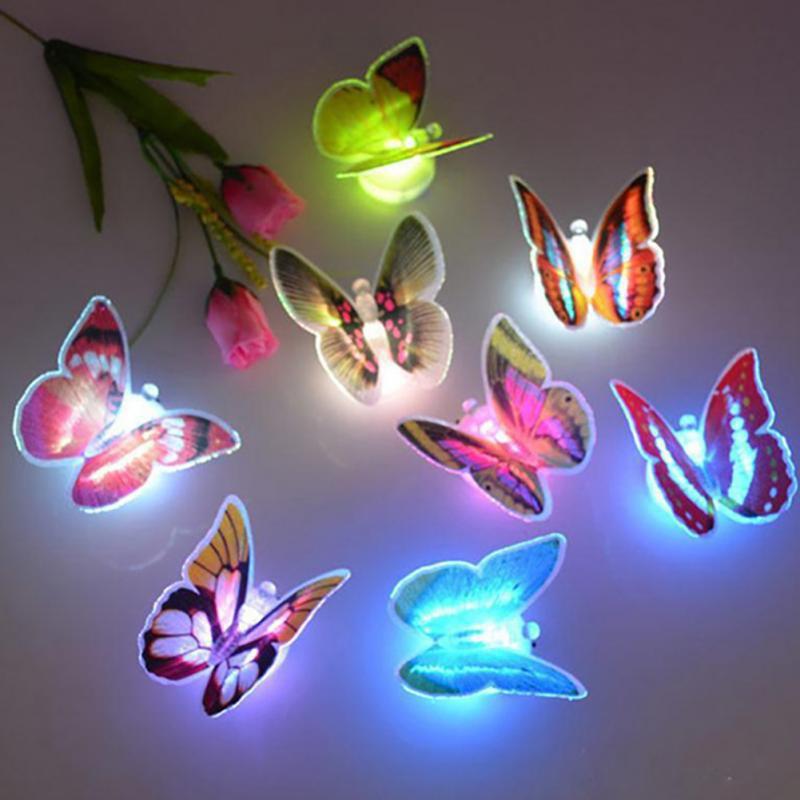 Combo 3 đèn LED hình con bướm xinh xắn dán tường