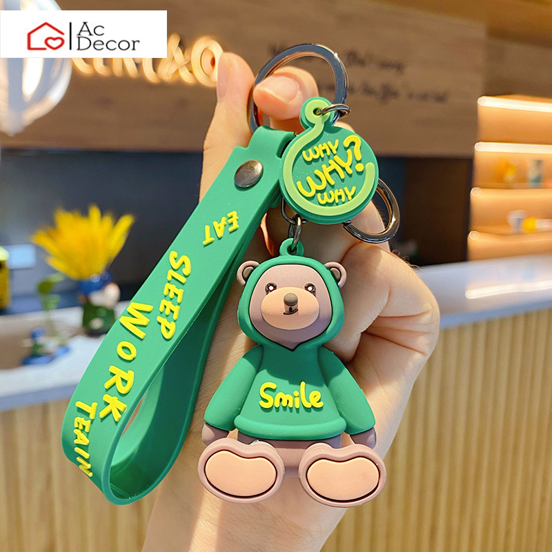 Móc Khóa Gấu Hoodie Siêu Dễ Thương / Móc Khóa Ô Tô/ Túi Xách Cao Cấp - Qùa Tặng Ý Nghĩa Cho Bạn Bè, Người Thân