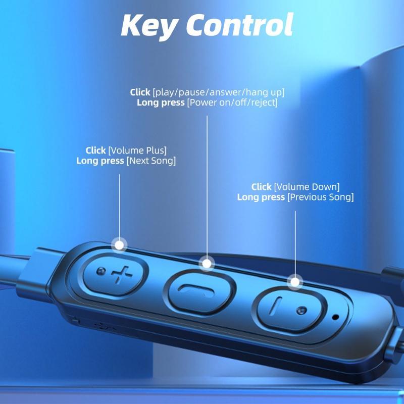 Tai nghe không dây Hdoorlink Bluetooth 5.0 kiểu nhét tai đeo cổ sạc được cho chơi thể thao