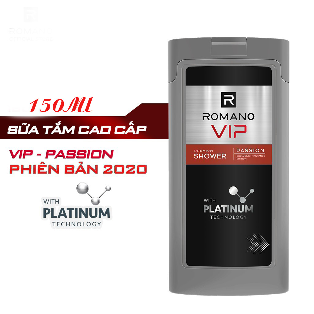 Dầu Gội Nước Hoa Cao Cấp Romano Vip Passion 650ml Tặng Kèm Sữa Vip Passion 150ml