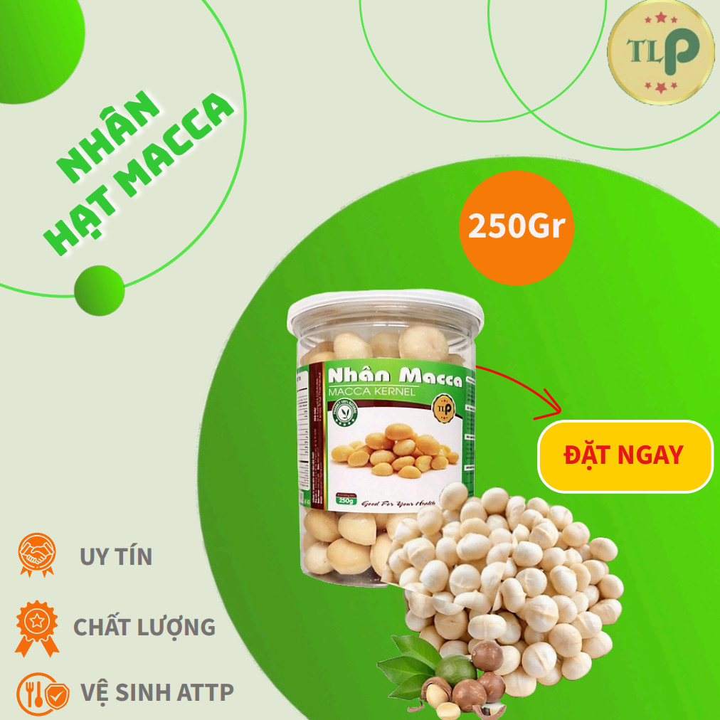 NHÂN HẠT MACCA ĐÃ TÁCH VỎ HÀNG CAO CẤP TÂN LỘC PHÁT - HỘP 250G