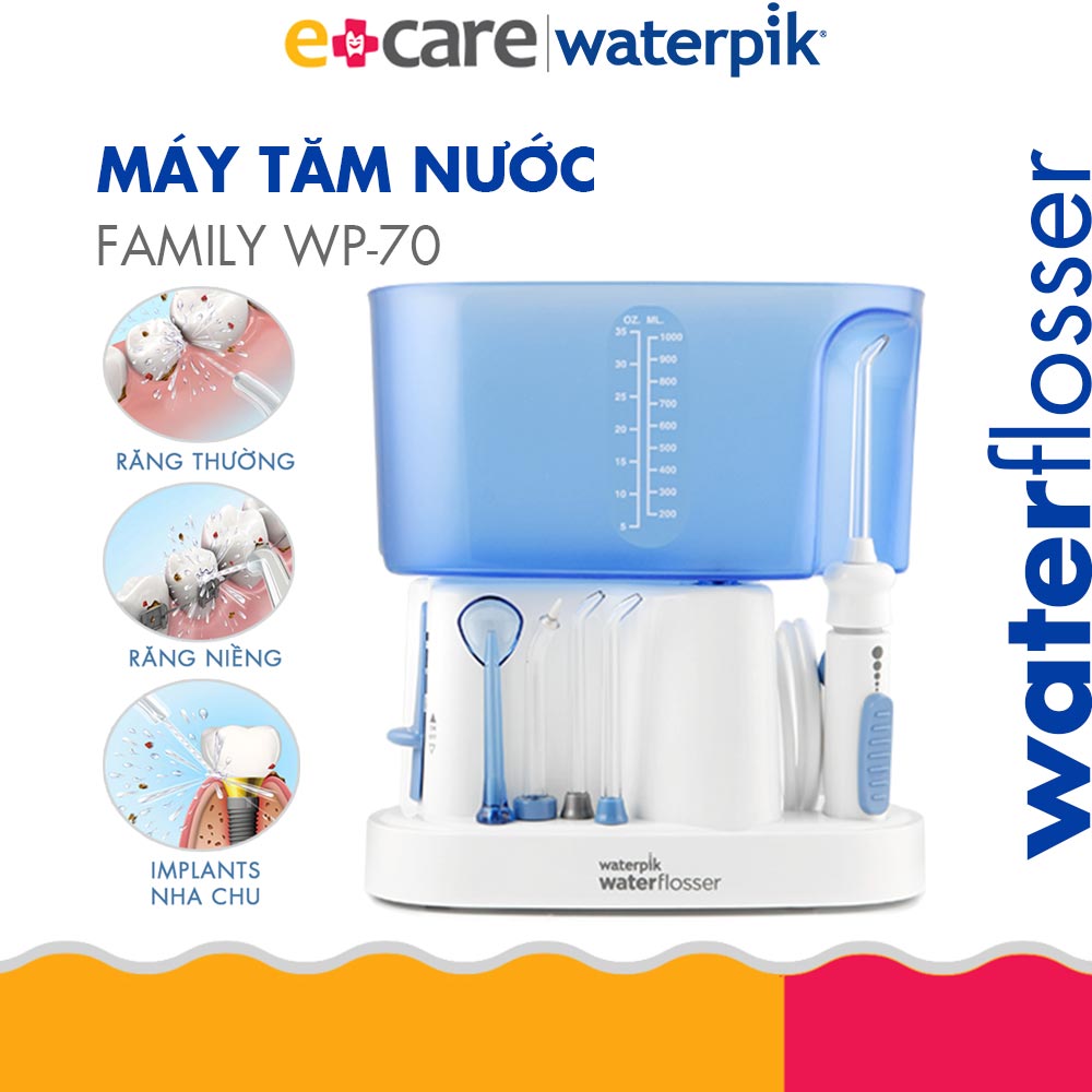 Máy tăm nước gia đình giúp vệ sinh răng miệng Waterpik Family WP70