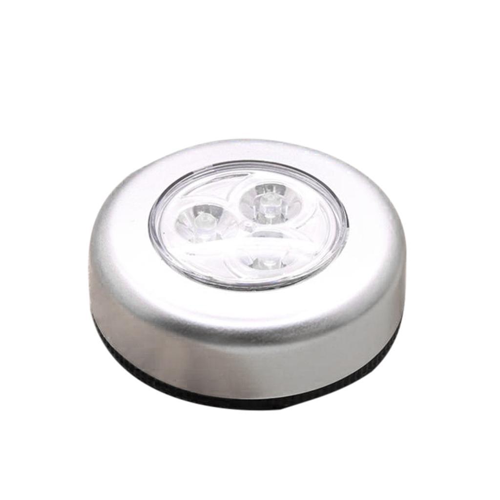 3PC LED Wireless Stick on Push Light Battery Powered Touch Light For Cabinet