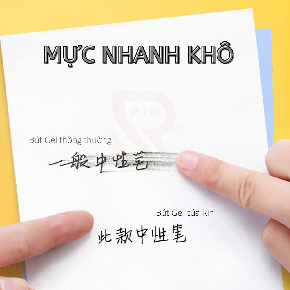 Bút mực gel 0.5mm / bút bi nước / Bút mực khô nhanh/ Bút ghi chép cơ bản nhiều màu lựa chọn – Mực Đen/ Xanh/ Đỏ 