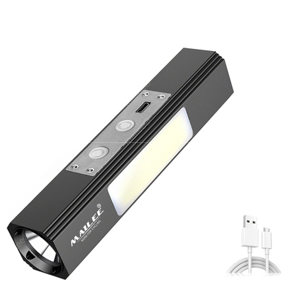 Đèn pin 3 in 1 Led T6 kết hợp đèn UV tím UV365nm và COB D66 1800mAh có nam châm hút treo Mai Lee