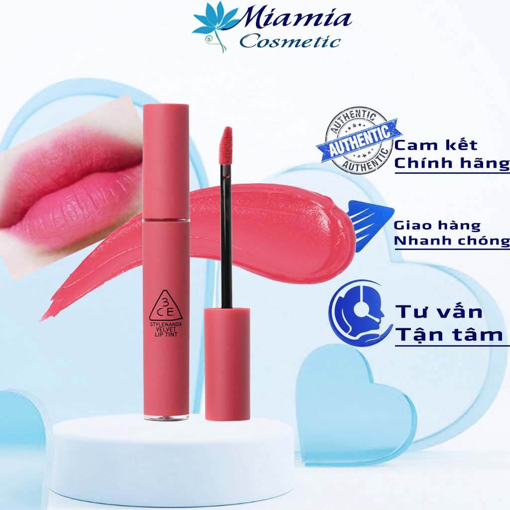 Son 3CE Velvet Lip Tint 4g Son Kem Lì Daffodil Taupe Definition Bitter Hour Like Gentle New Nude Chuẩn màu Đẹp