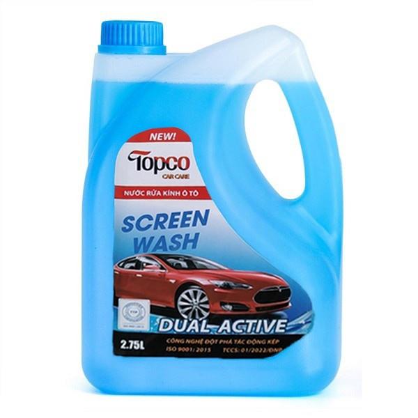Nước rửa kính ô tô Topco rửa sạch nhanh không để lại cặn can 2,7 lít
