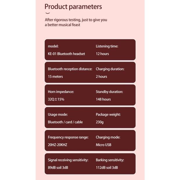 Tai Nghe Mèo Bluetooth Chụp Tai 2021 New Rabbit tai không dây Bluetooth-Tương thích Tai nghe nữ có thể gập lại thẻ phim hoạt hình sáng điện thoại di động máy tính phổ Tai nghe Headphone Tai Mèo