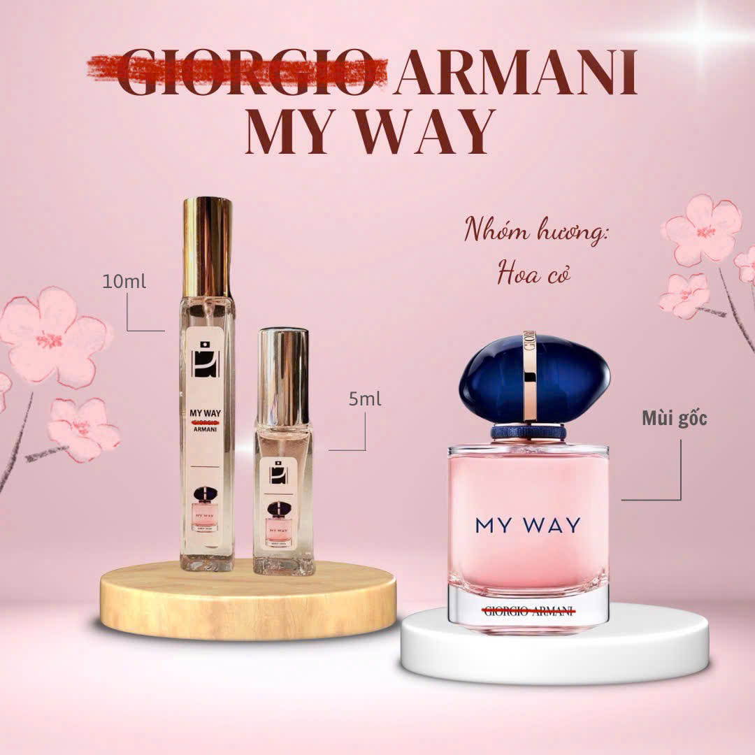 Tinh dầu nước hoa dạng xịt 5ml & 10ml My Way Gior.gio Ar.mani (mùi nữ)