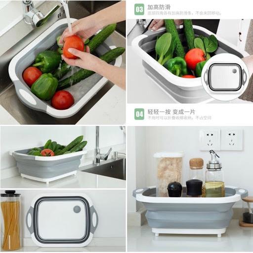 Thớt kiêm chậu gập gọn đa năng