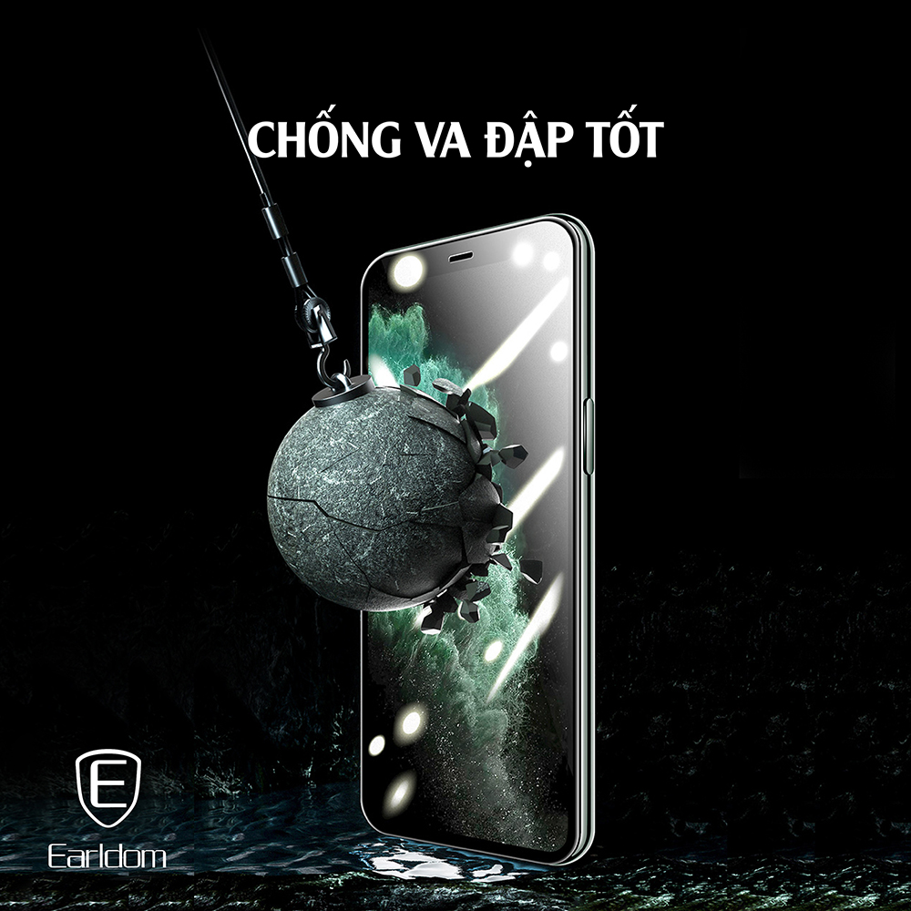 Miếng Dán Bảo Vệ Màn Hình Earldom Cho Iphone 12 11 Pro Xs Max Xr X 8 7 Plus - Hàng Chính Hãng