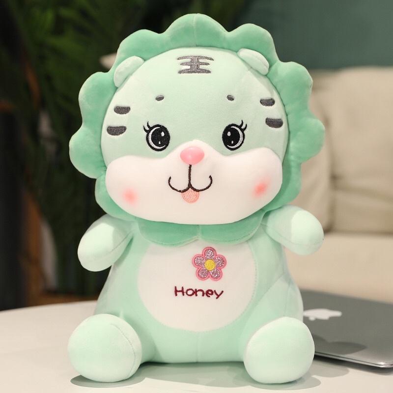 Gấu Bông Hổ Ngồi Honey, Thú Bông Con Cọp Vải Miniso co giãn