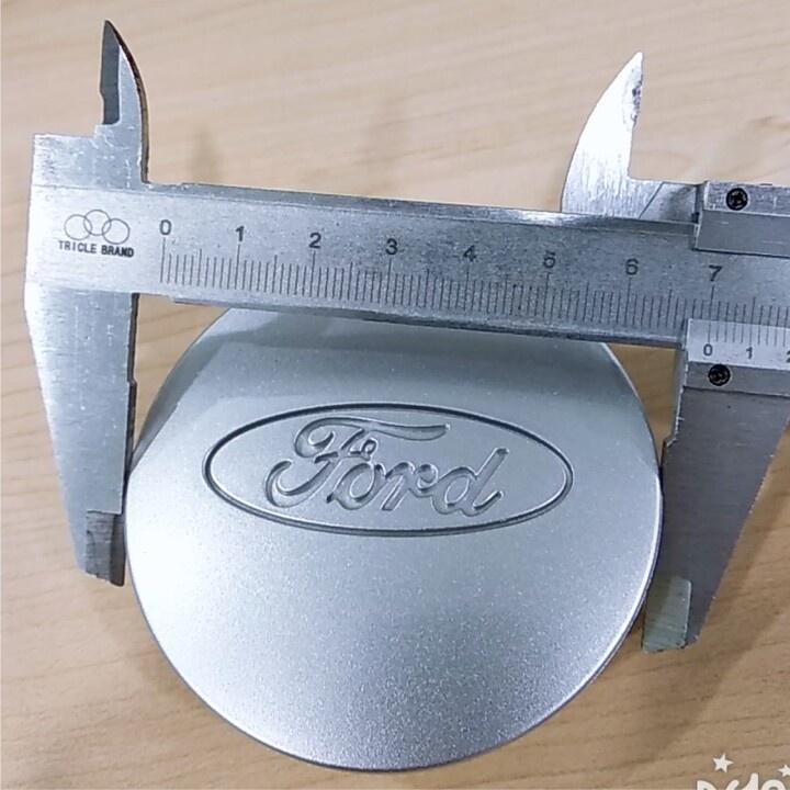 Logo chụp mâm, ốp vành bánh xe ô tô hãng Ford đường kính 70mm, chất liệu nhựa ABS