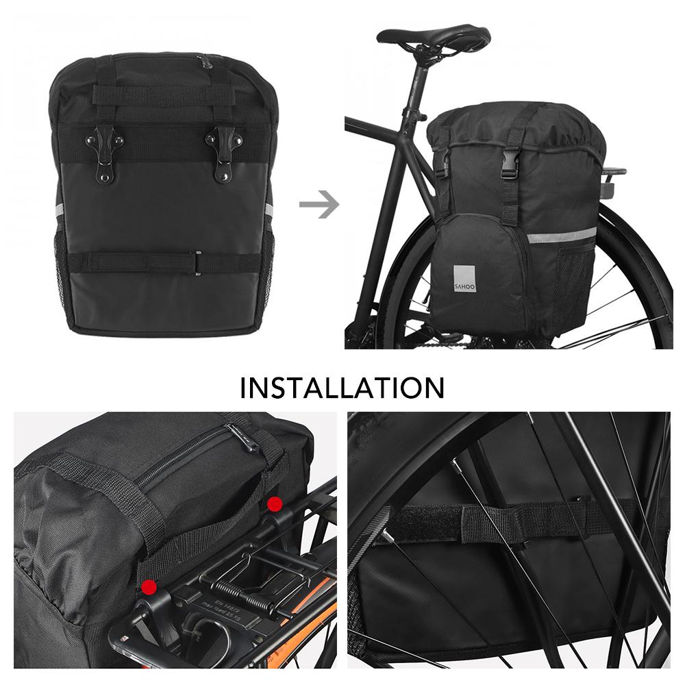 Túi đựng đồ đi xe đạp đơn 15L Pannier , Túi đựng đồ đa chức năng phía sau có sức chứa lớn
