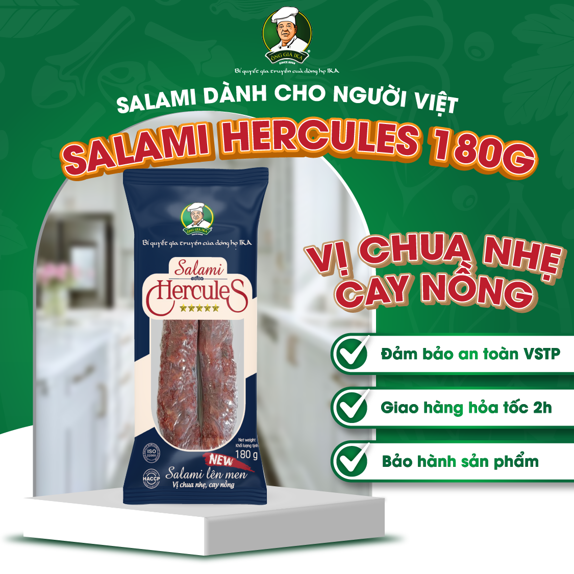 [Chỉ Giao Hà Nội] Salami lên men Hercules 180g