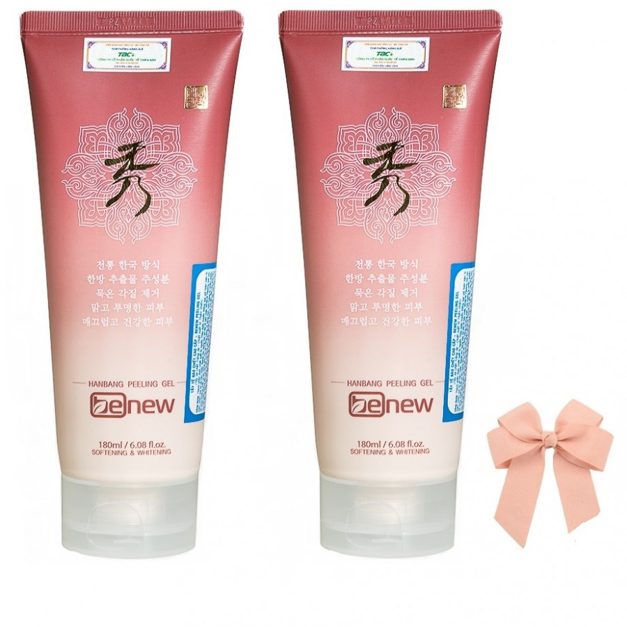 Combo 2 tuýp kem tẩy da chết thảo dược Benew Pelling Gel Hàn quốc (180ml) và nơ