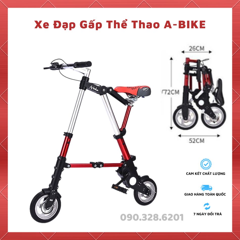 Xe Đạp Gấp A-Bike Dáng Thể Thao Thời Thượng, Xe Đạp Gấp Gọn Người Lớn Leo Núi Dạo Phố Dã Ngoại, Xe Đạp Xếp Gọn Bỏ Cốp Xe