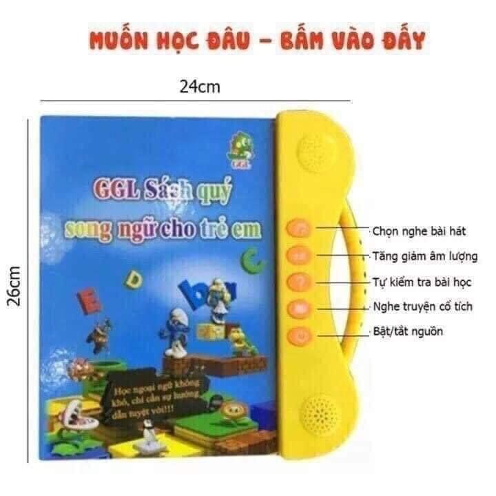 [Phiên Bản Mới nhất] Sách Nói Điện Tử Song Ngữ Anh- Việt Giúp Trẻ Học Tốt Tiếng Anh- Bản nâng cấp 3+