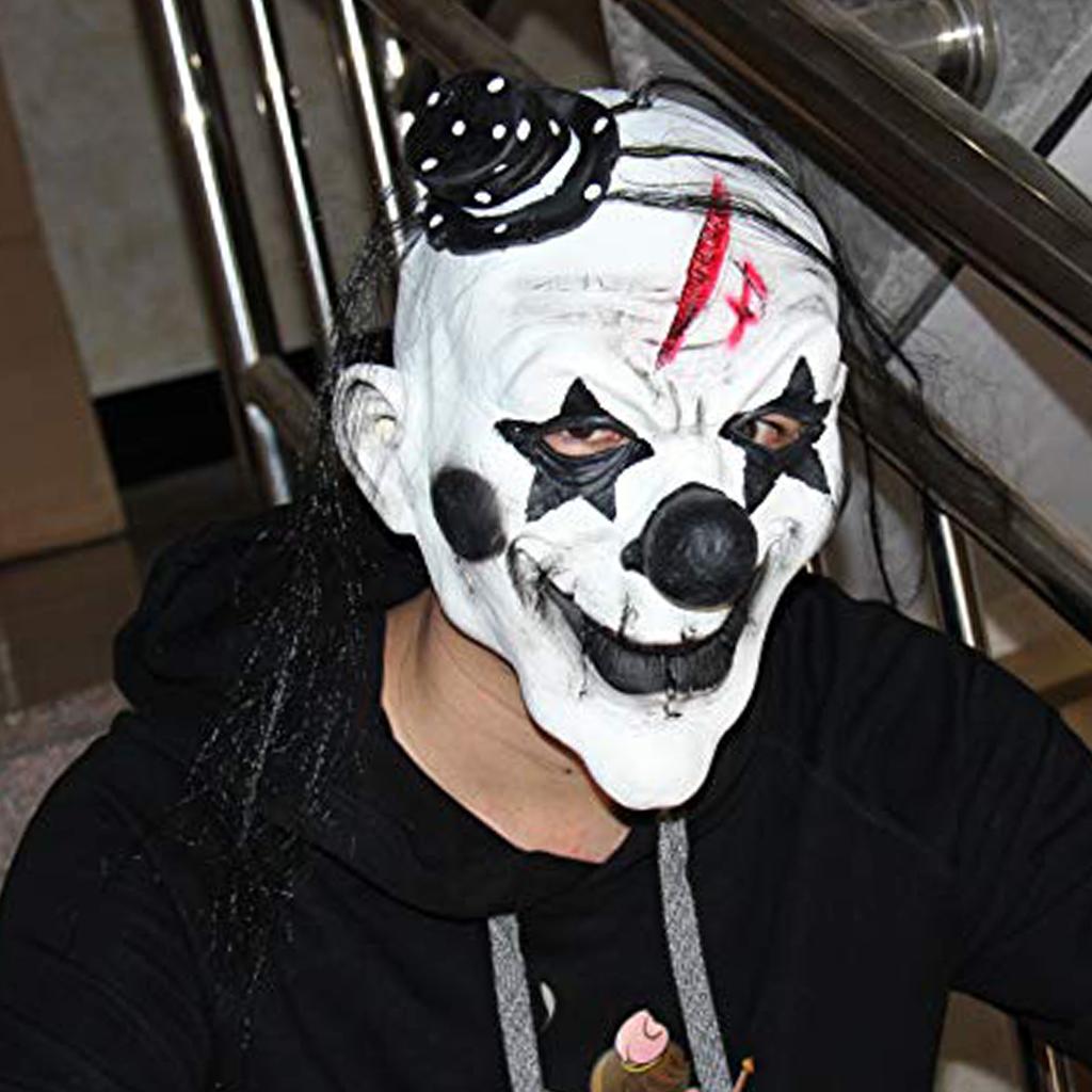 Mặt Nạ Halloween Cao Su Chú Hề Khủng Bố Đầu Bao Đáng Sợ Nhăn Nhó Mặt Nạ Dành Cho Người Lớn