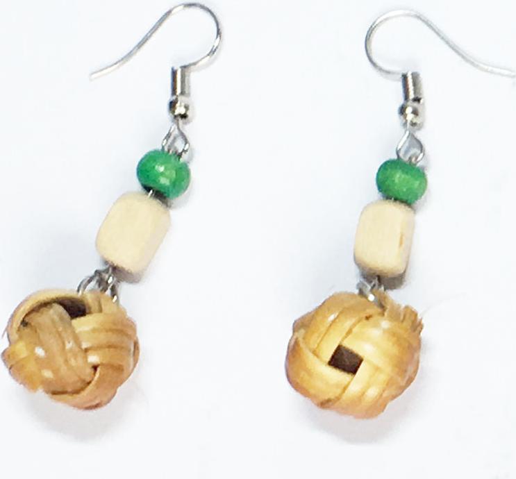 Combo 3 Bông tai mây tre đan handmade với 3 mẫu khác nhau