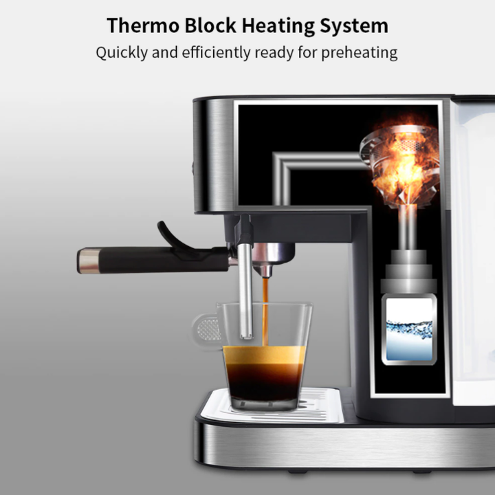 Máy pha cà phê Espresso BioloMix CM6866 công suất 1050W tích hợp hệ thống Cappuccino có thể điều chỉnh - Hàng Nhập Khẩu