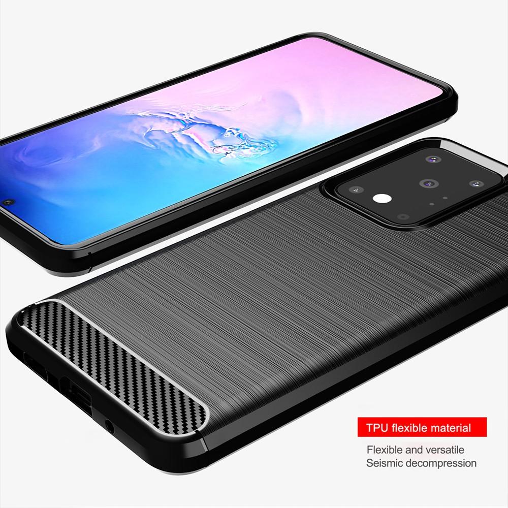 Ốp lưng cho Samsung S20 S20+ Plus S20 Ultra dẻo Cacbon phay xước chống sốc chống vân tay