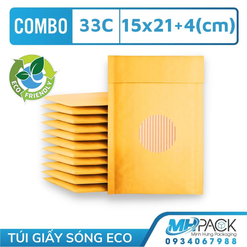 Túi giấy gói hàng lót giấy sóng chống sốc combo túi gói sẵn băng keo tiện lợi phù hợp đóng gói nhiều mặt hàng nhỏ gọn