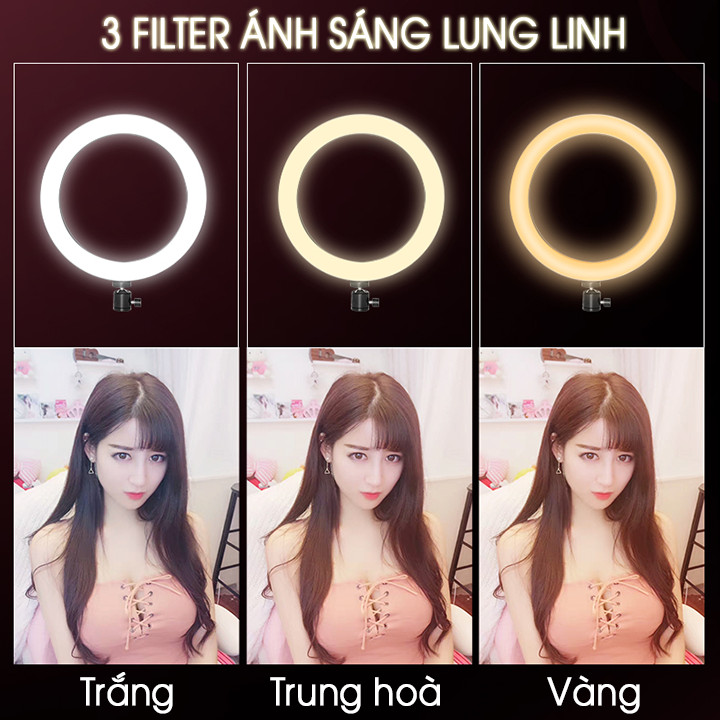 Đèn led ring livestream, chụp ảnh, makeup 26cm CN-R640