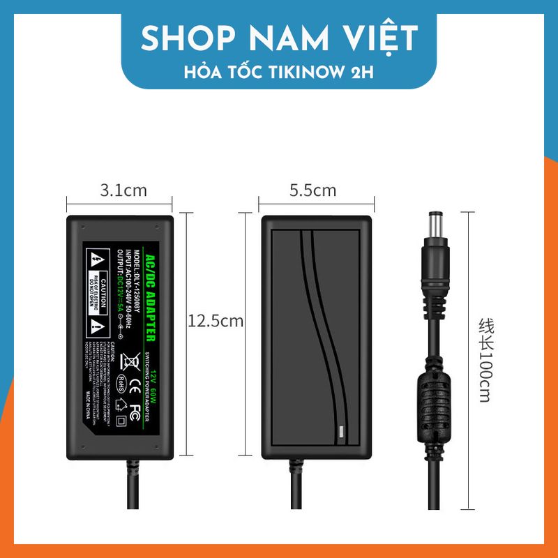 Nguồn Adapter 24V Cho Đèn LED, Camera, Máy In - Hàng Chính Hãng