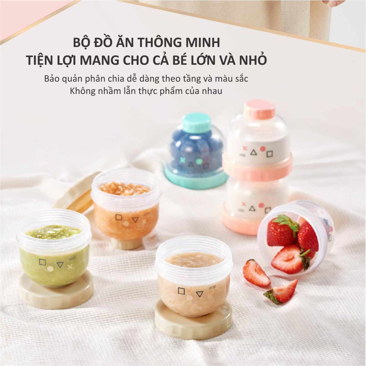 HỘP CHIA SỮA 3 NGĂN ĐA NĂNG CHO BÉ KU-PLUS ( KU5612 , KU5613 , KU5614 )