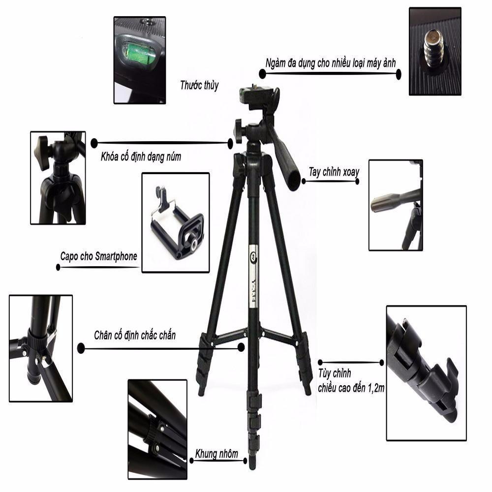 Gậy 3 Chân Chụp Hình Máy Ảnh, Điện Thoại Tripod TF - 3120 Loại Tốt  GJL-1165