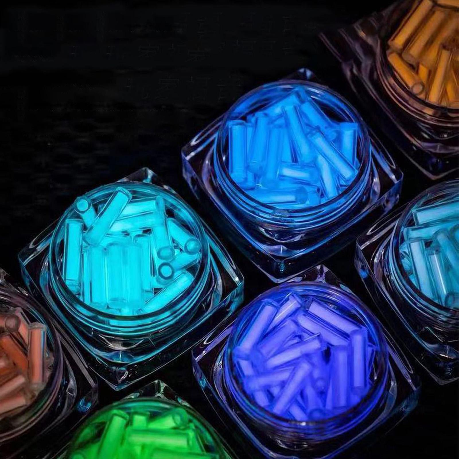 Glass Luminous Tube Self Glow in The Dark Substitute for Tritium Tube for Keychain