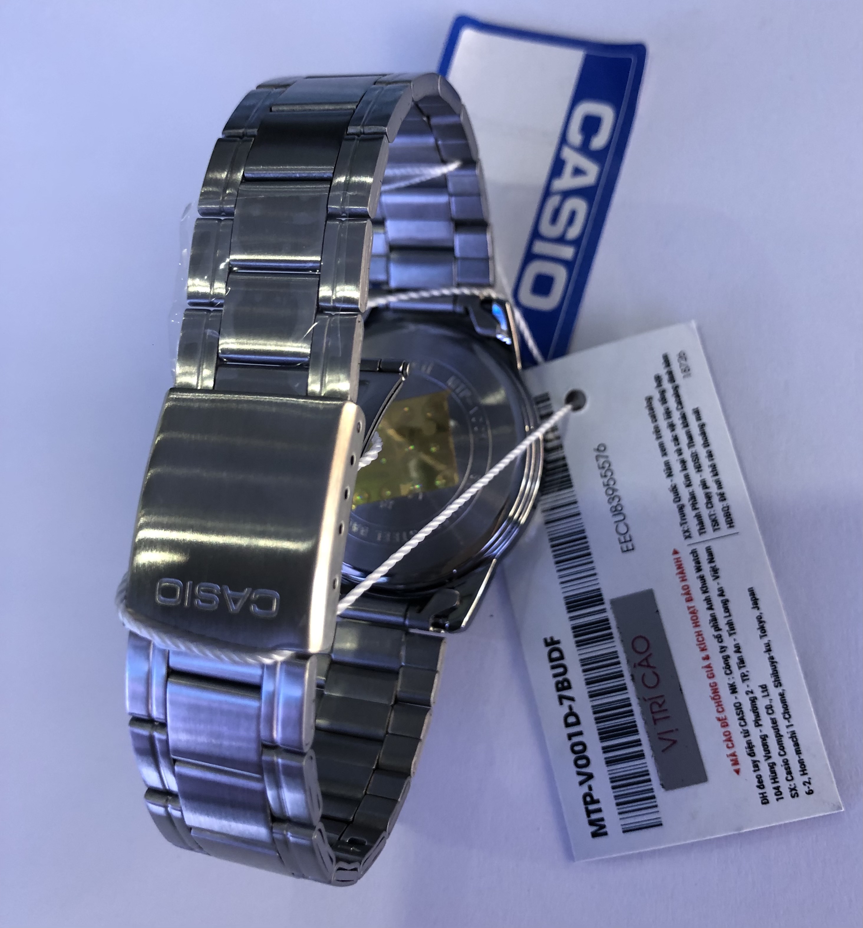 Đồng Hồ Nam Dây Thép Casio MTP-V001D-7BUDF (38mm) - Bạc