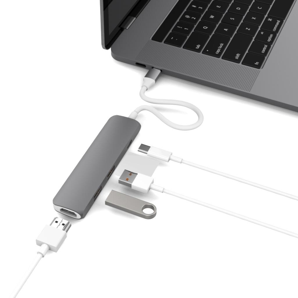 Cổng chuyển đổi dành cho MacBook, PC &amp; Devices HyperDrive HDMI 4K USB-C 2 cổng USB 3.0 - hàng chính hãng