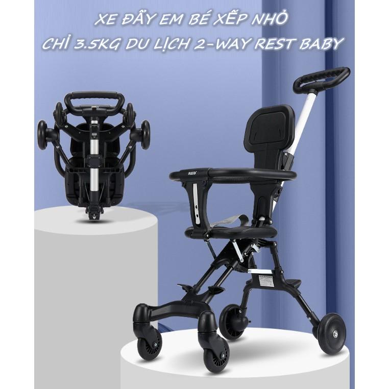 XE ĐẨY EM BÉ XẾP NHỎ CHỈ 3.5KG DU LỊCH 2-WAY REST BABY