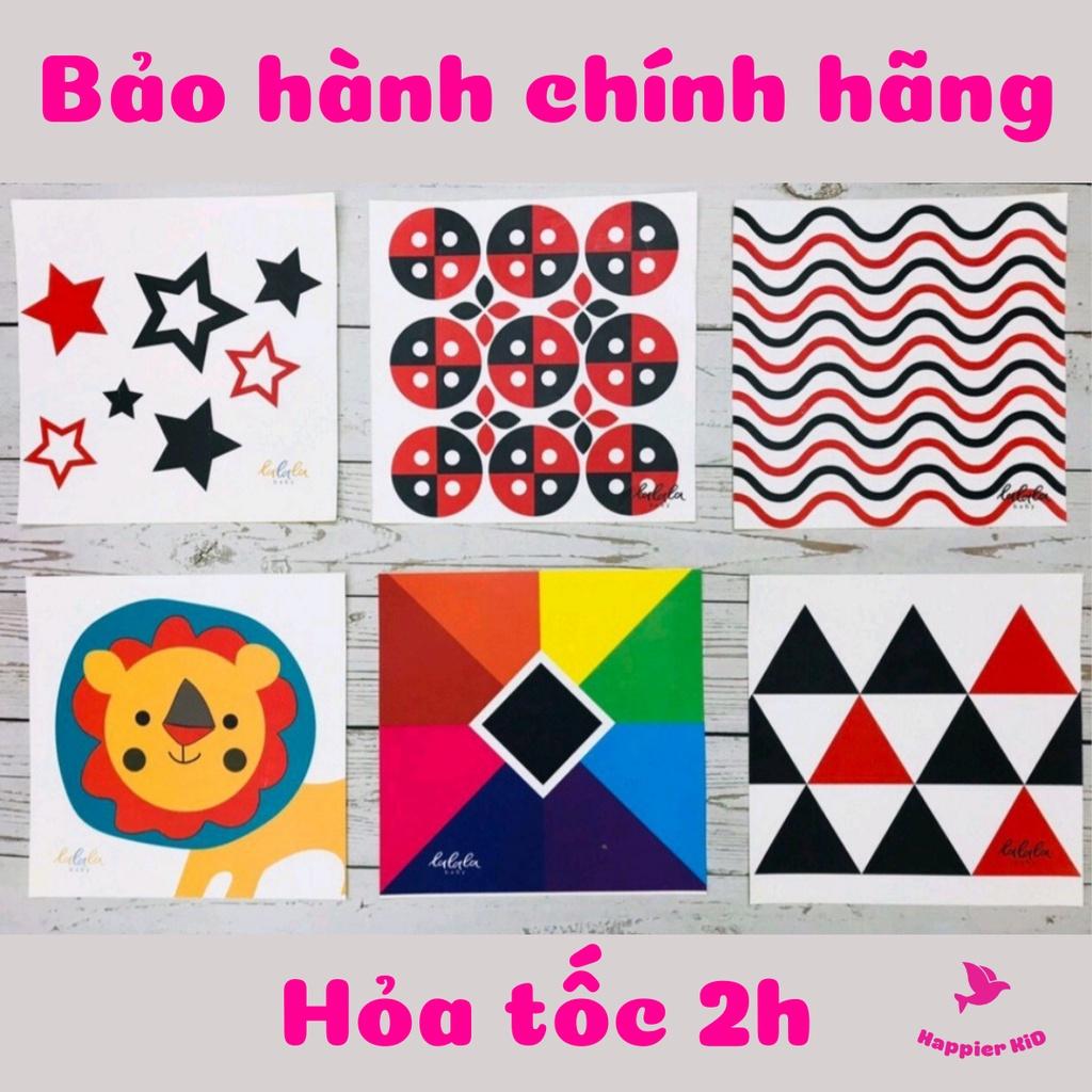 Thẻ decal dán tường kích thích thị giác cho trẻ sơ sinh, thương hiệu Lalala baby