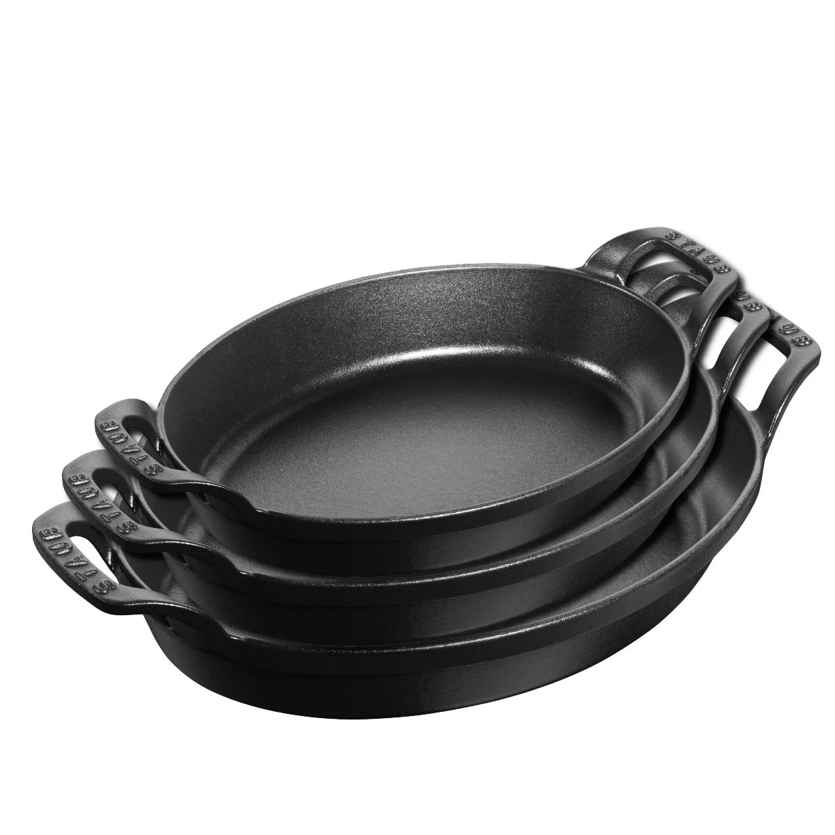 Staub - Khay oval màu đen - 37cm (B)