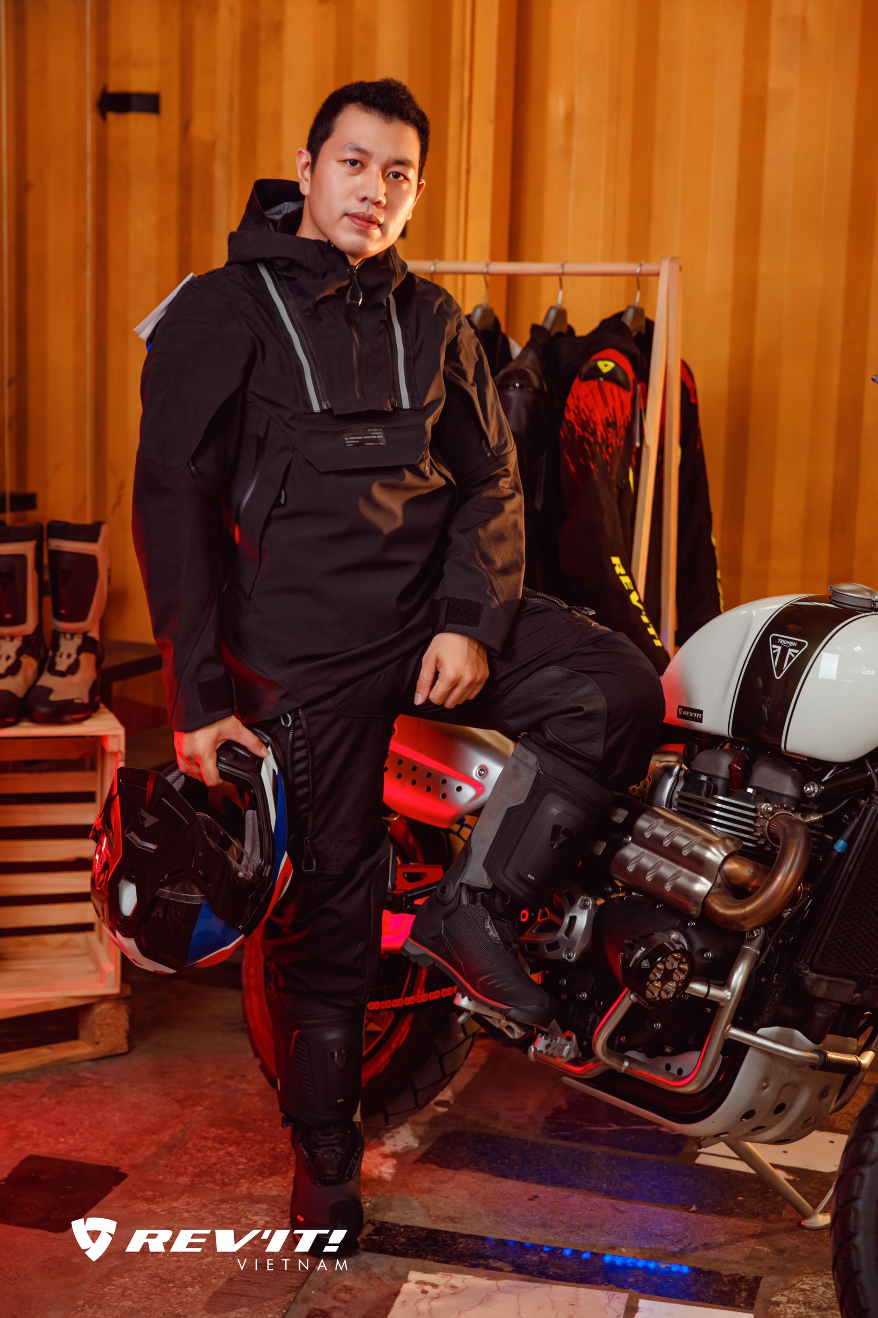 Áo bảo hộ đi moto Revit Smock Blackwater