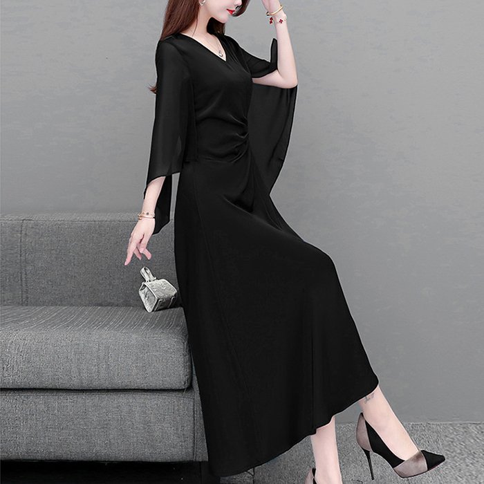 Đầm Xòe Dạ Hội Dáng Dài Kiểu Đầm Dự Tiệc Nữ Cao Cấp Phối Eo Cách Điệu GOTI 3312
