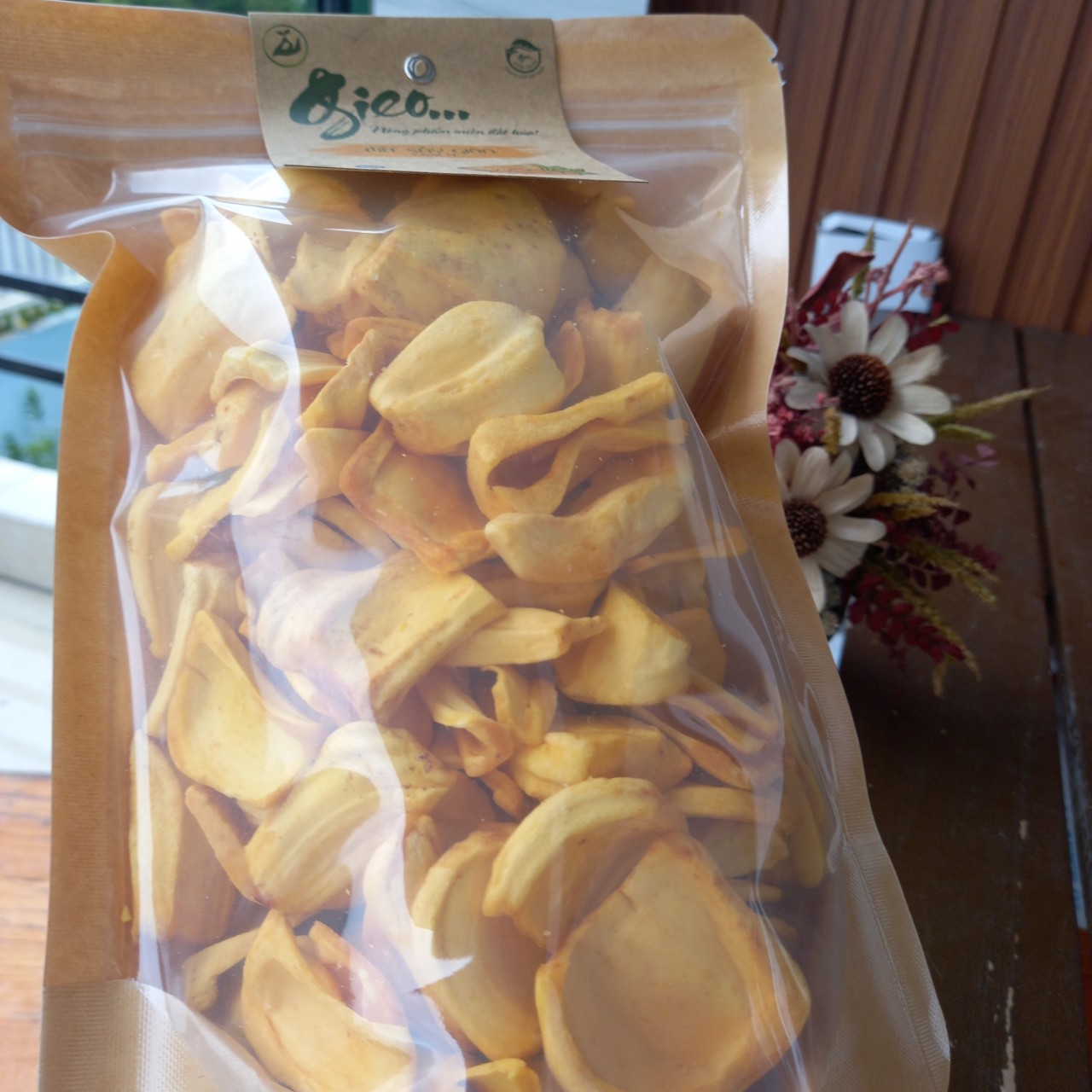 Mít sấy giòn - loại A - túi zip vàng 250 gram