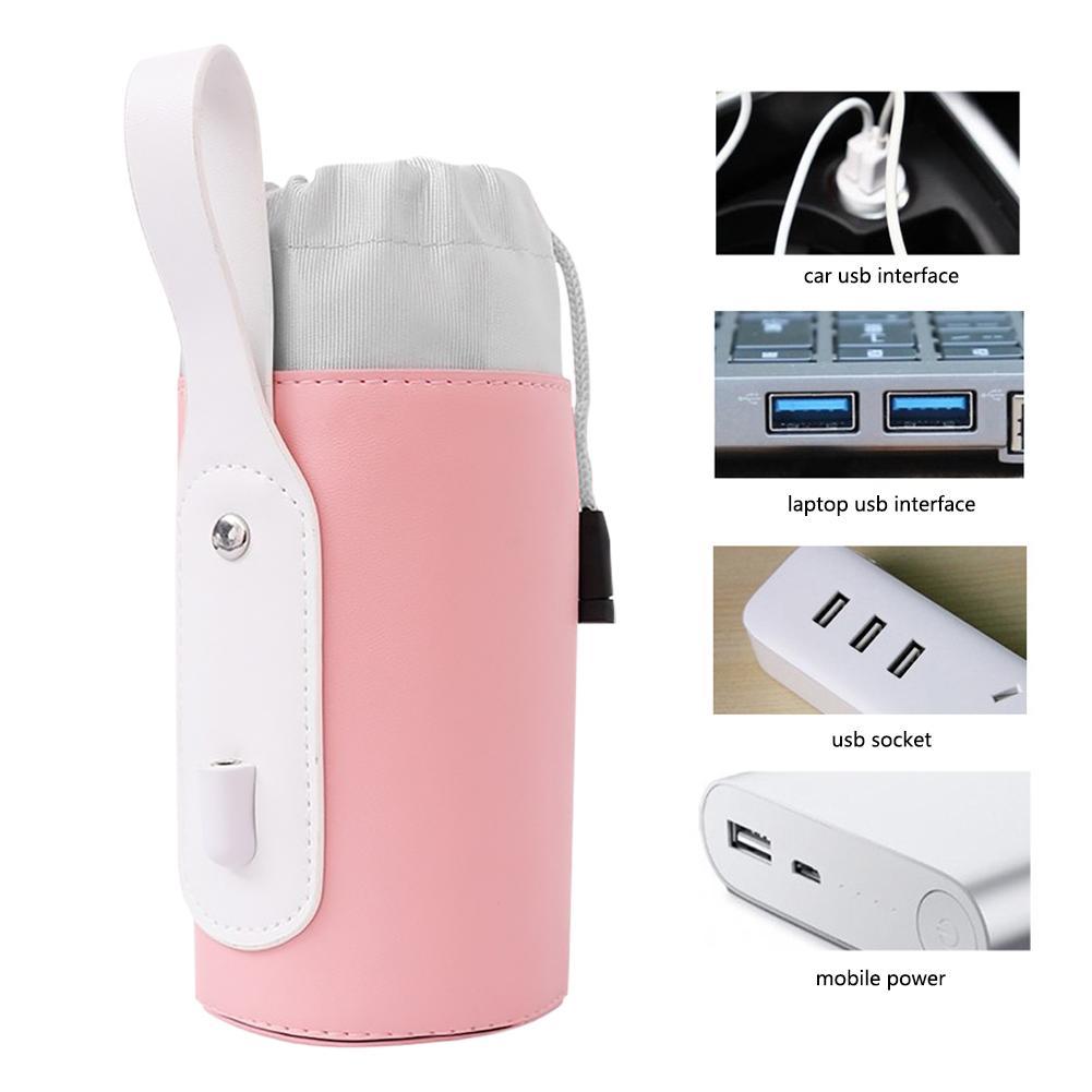 Yếm Ăn Cho Bé Bình Túi Cách Nhiệt Di Động USB Bình Giữ Nhiệt Bình Làm Nóng Túi Sữa Túi Sưởi Tàu Sân Bay Cho Du Lịch