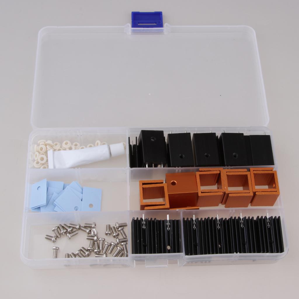 Heatsink Radiator +TO-220 Insulated Particle/Sheet for Transistor Mos Tube