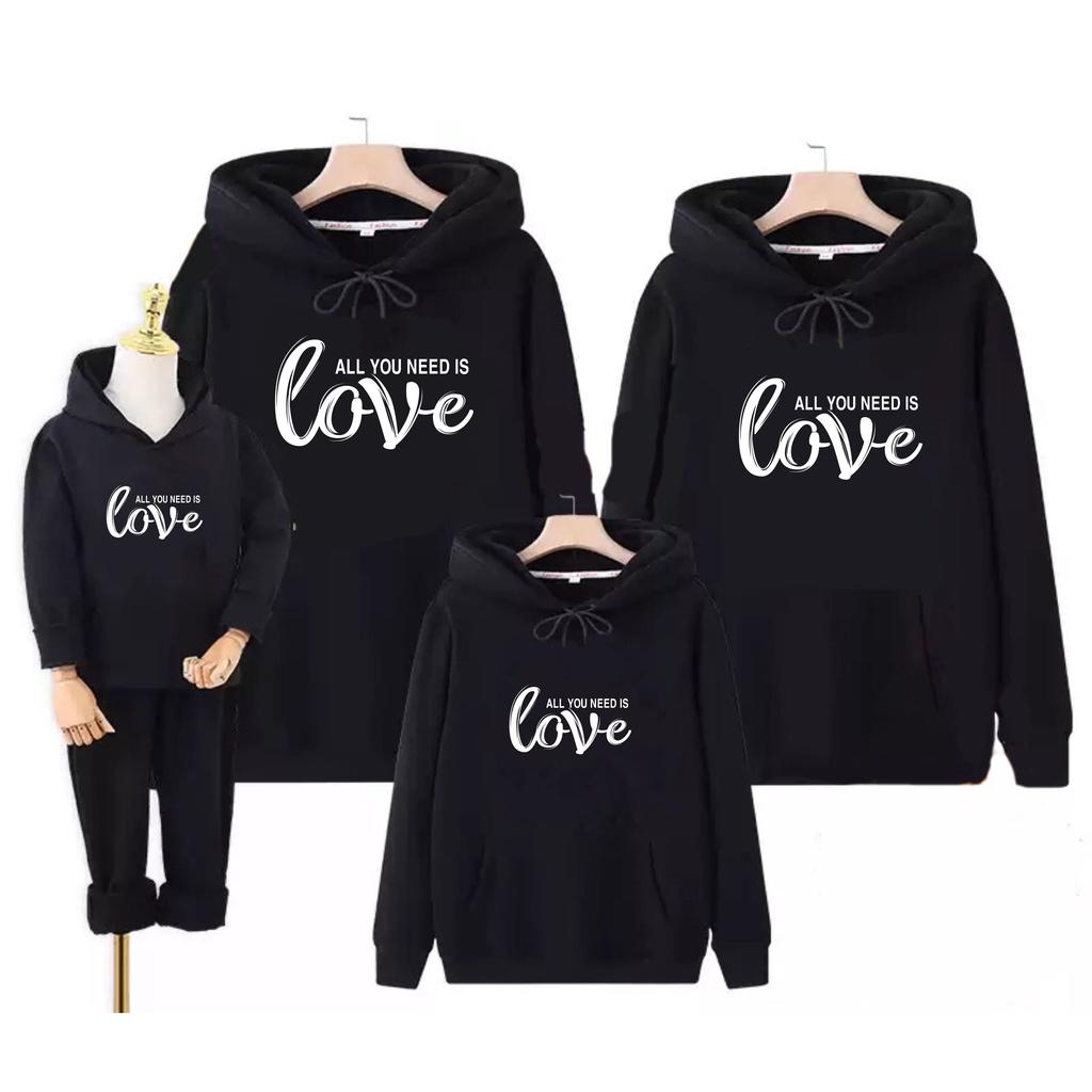 áo Hoodie MÀU ĐỎ gia đình 3/4/5 người áo gia đình thu đông chất đẹp