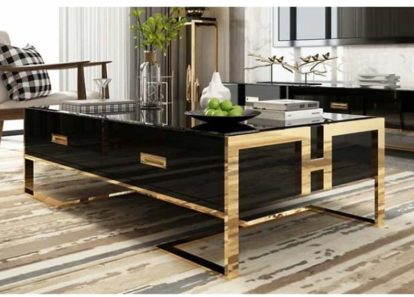 Bàn Trà Và Kệ Tivi Mặt Đá Nhập Khẩu Tundo HHP-SET616-20 Hiện Đại