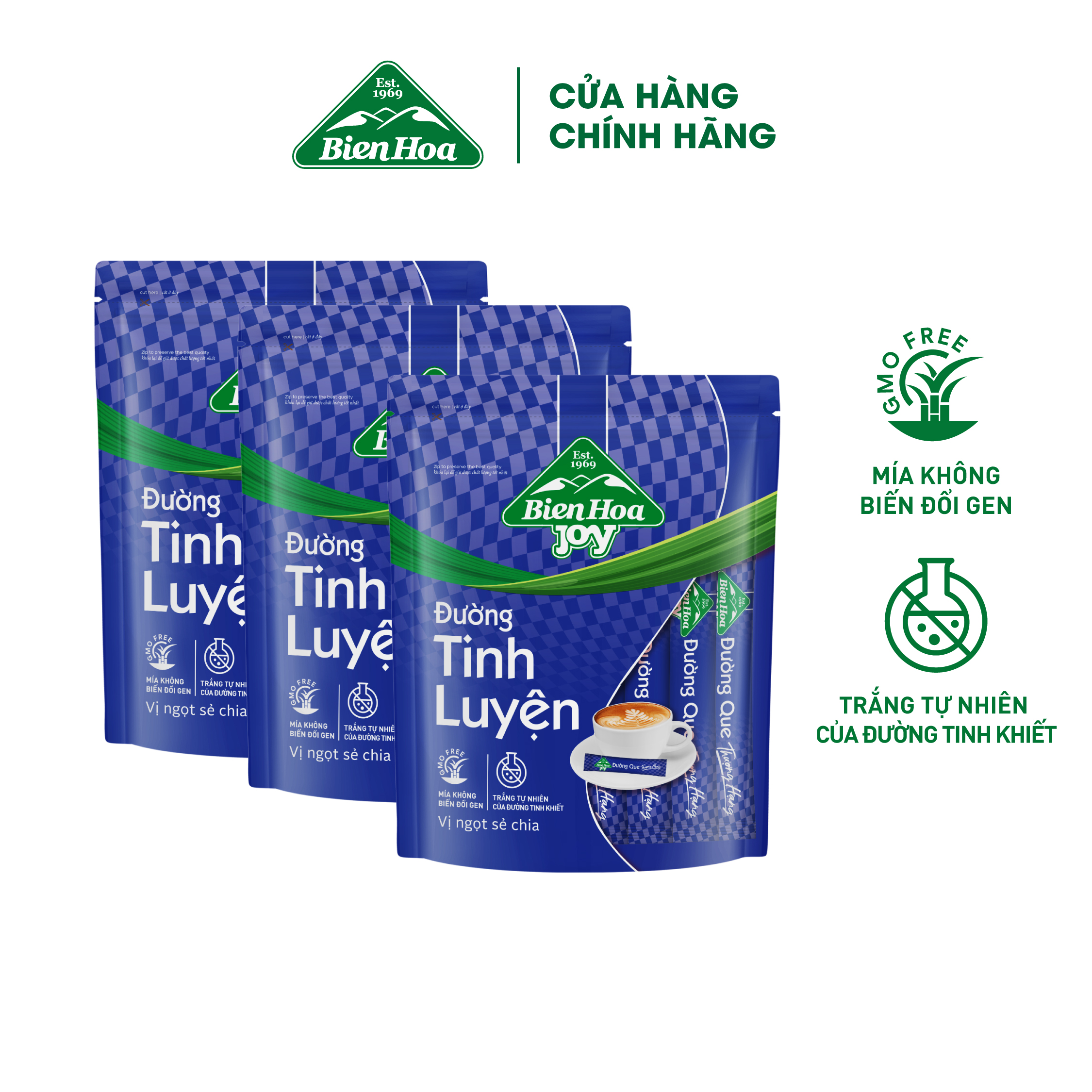 Combo 3 Túi Đường Biên Hòa Joy Stick 6G (Túi 300G)/túi