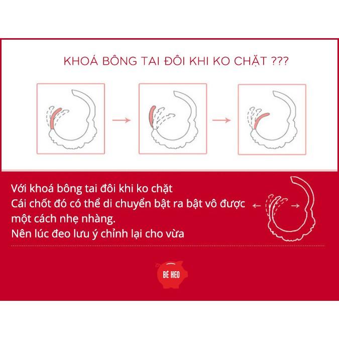 Bông tai hoa mai tòng ten đá nhân tạo BHBT75