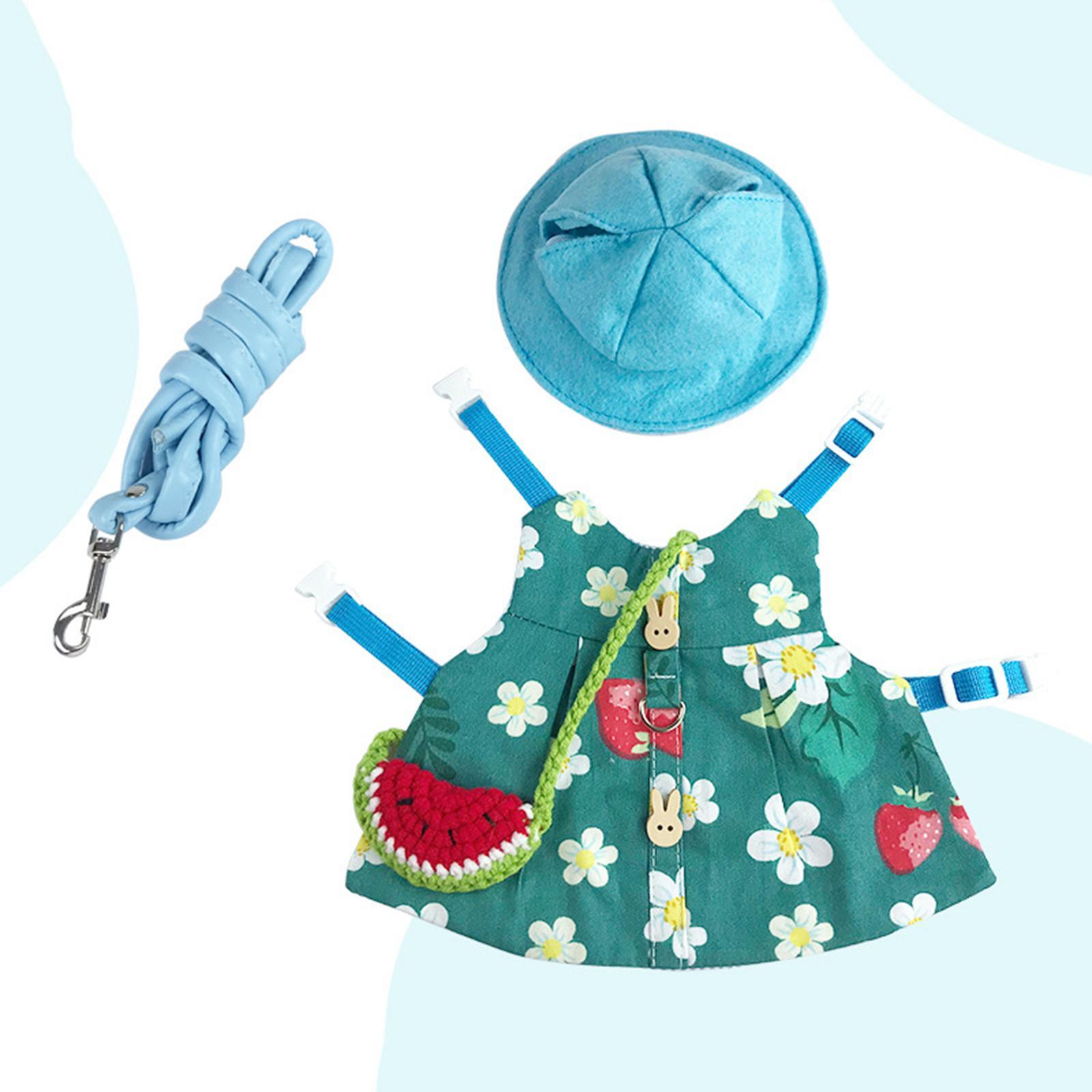 2 Set Rabbit Vest Harness Squirrel Hedgehog Small Animal Bunny Clothes Dress