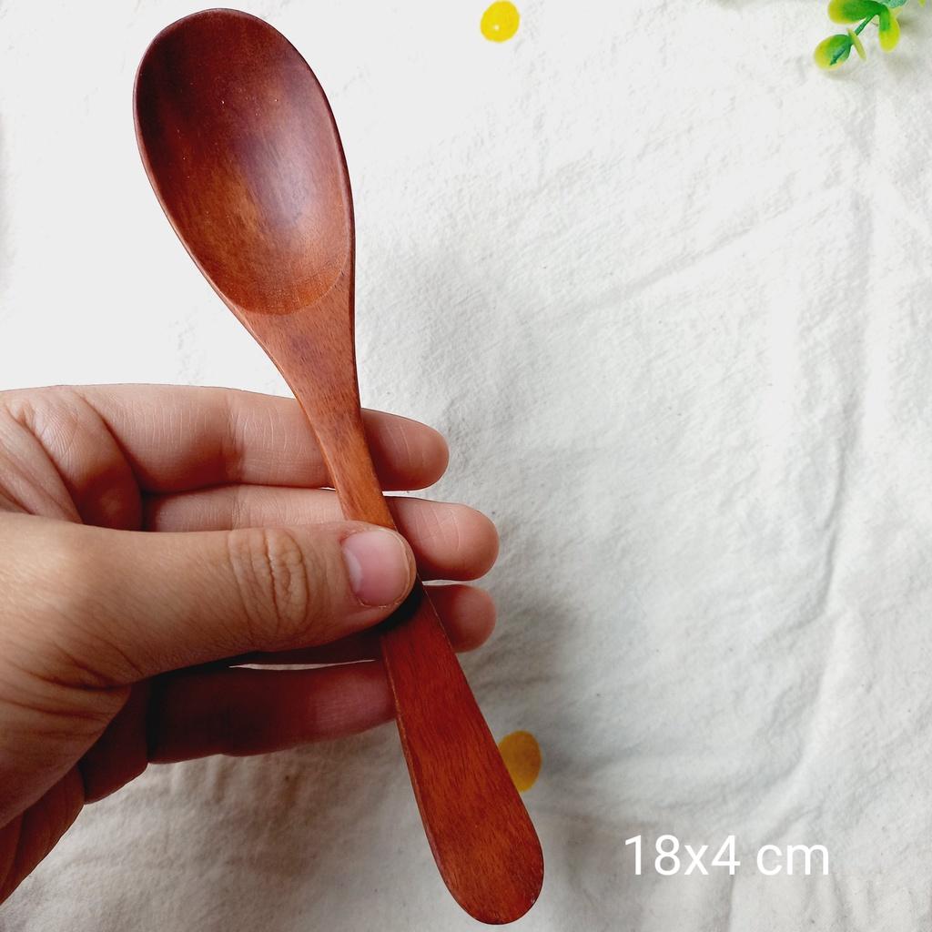 Bộ Thìa Gỗ Nhãn Ăn Cơm, Soup, Chè, Thìa Khuấy Sinh Tố, Cà Phê, Decor Chụp Ảnh