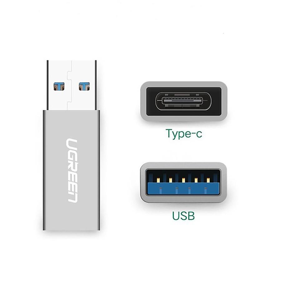 Đầu chuyển đổi USB 3.0 sang USB Type C Ugreen 30705 chính hãng - Hàng Chính Hãng