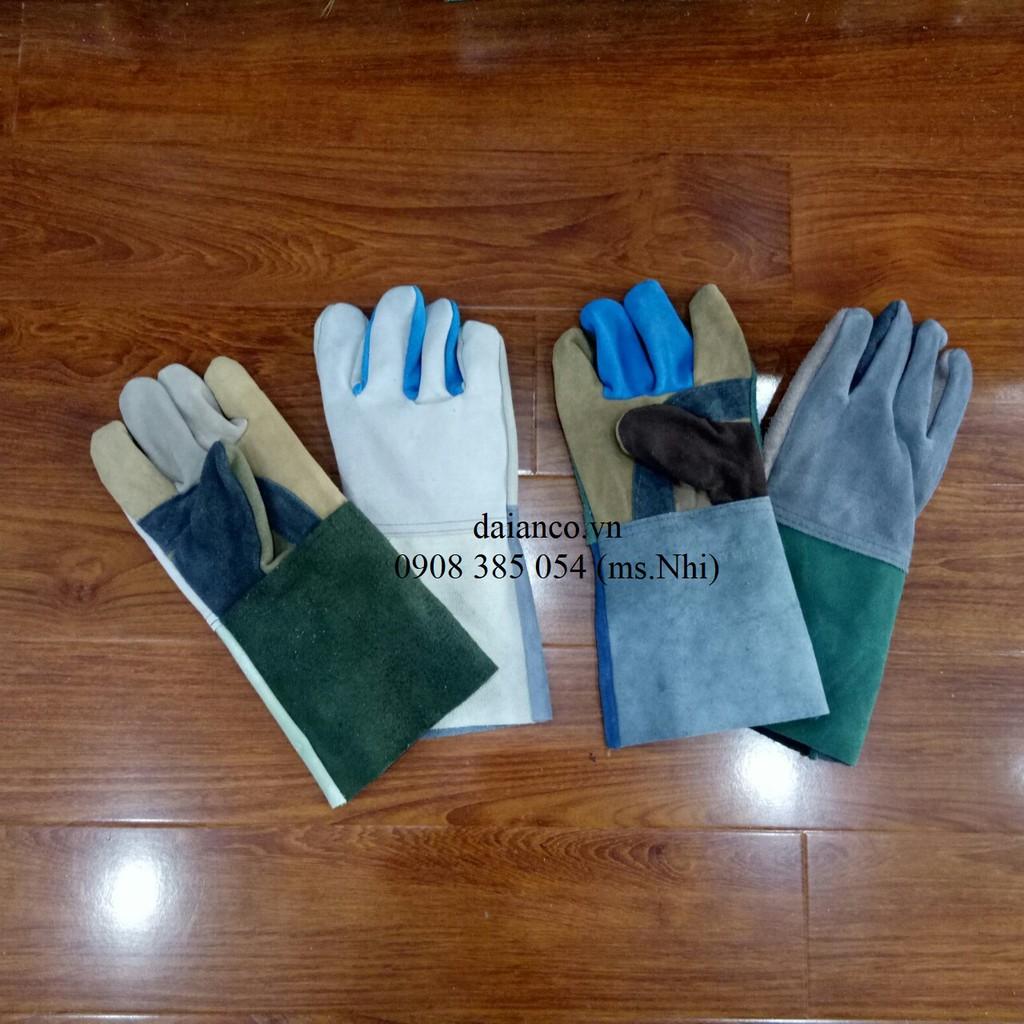 GĂNG TAY DA HÀN 1 LỚP- LOẠI DÀI TAY- CHỐNG NÓNG VÀ CHỐNG BẮT TIA LỬA- HÌNH THẬT